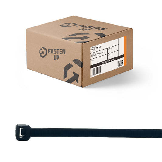 7.6mm x 370mm Cable Ties Black - Carton 1000
