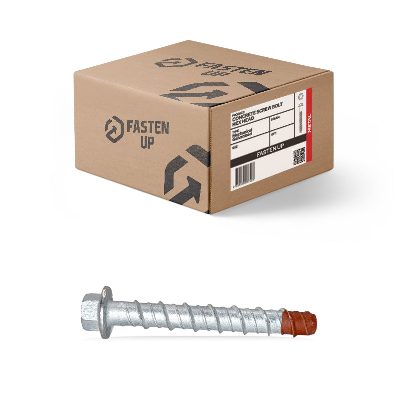 Screw Bolt Contractor Gal 12 x 75mm - Pack 5