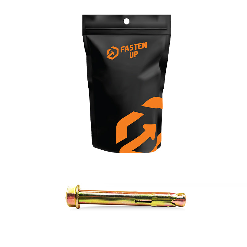 Sleeve Anchors 12 x 80mm Gold Zinc Pack 10