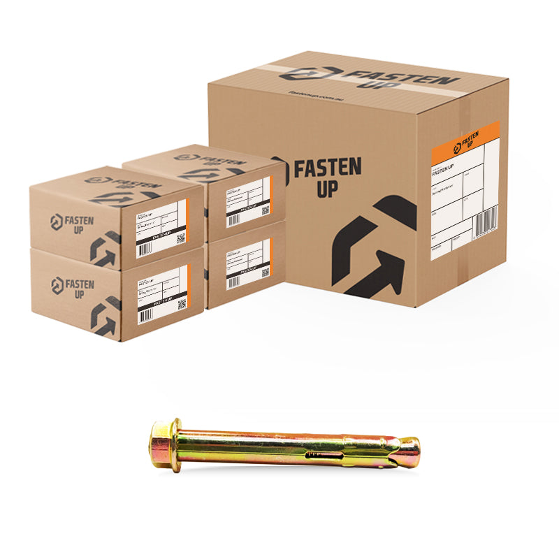 Sleeve Anchors 12 x 80mm Gold Zinc Carton 200