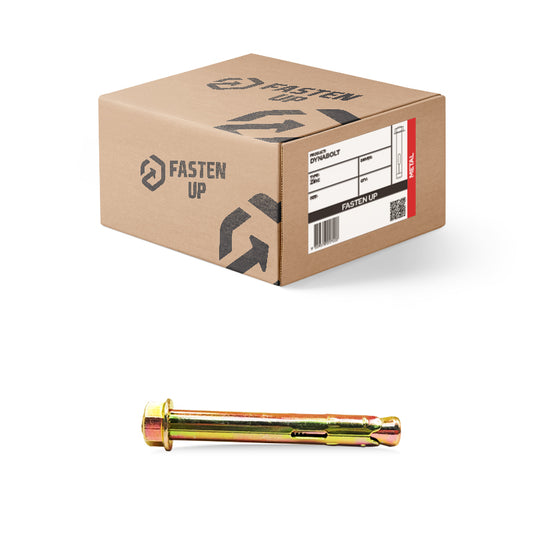 Sleeve Anchors 8 x 40mm Gold Zinc Pack 10