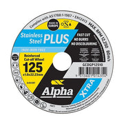 Alpha Stainless Steel Plus 125 x 1.0mm Cutting Disc - Each