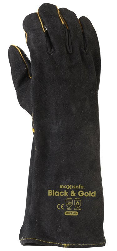 Black & Gold Welders Gauntlet Glove