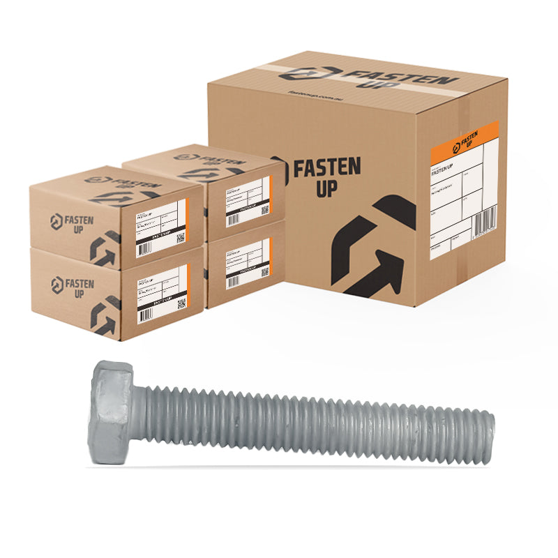 M8 x 30mm Hex Bolts Full Thread Gal - Carton 400