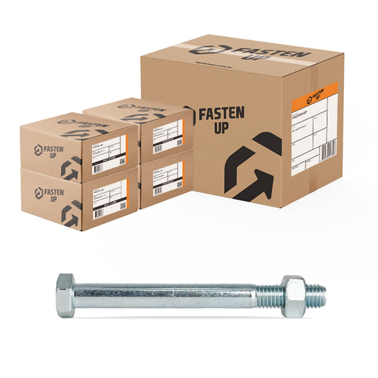 M16 x 120mm Bolts & Nuts Zinc - Carton 60