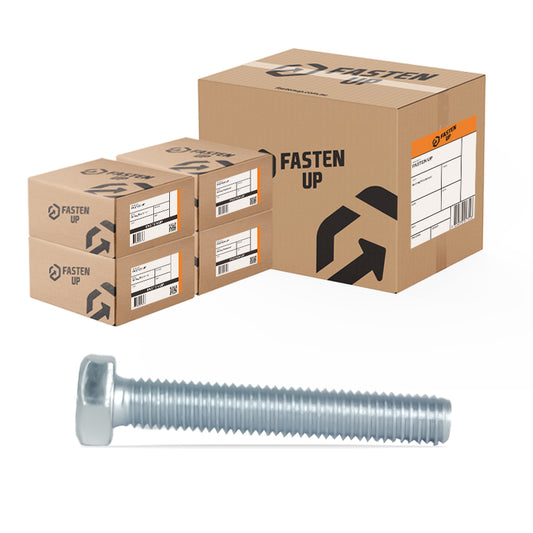 M8 x 20mm Hex Bolts Full Thread Zinc - Carton 400