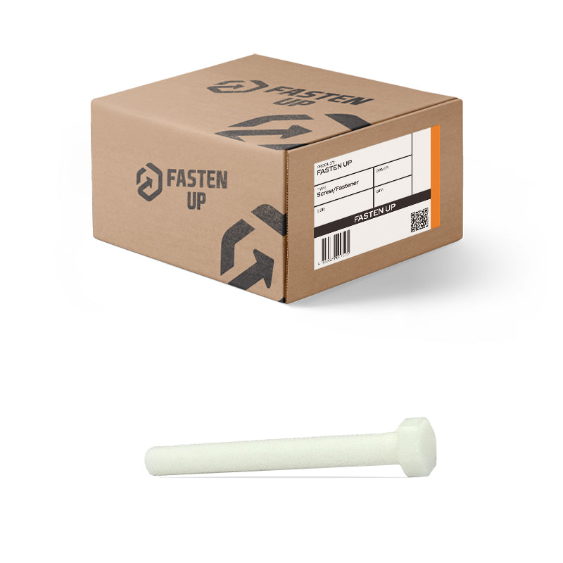 M6 x 20mm Nylon Hex Bolts Full Thread - Box 100