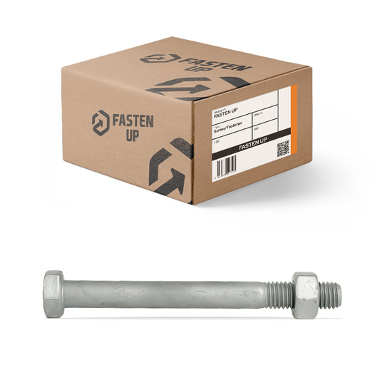 M16 x 200mm Hex Bolts & Nuts Gal - Box 25
