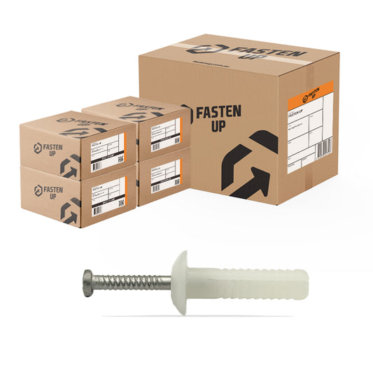 Knock In Plugs Mushroom 6.5 x 25mm GR304 - Carton 800