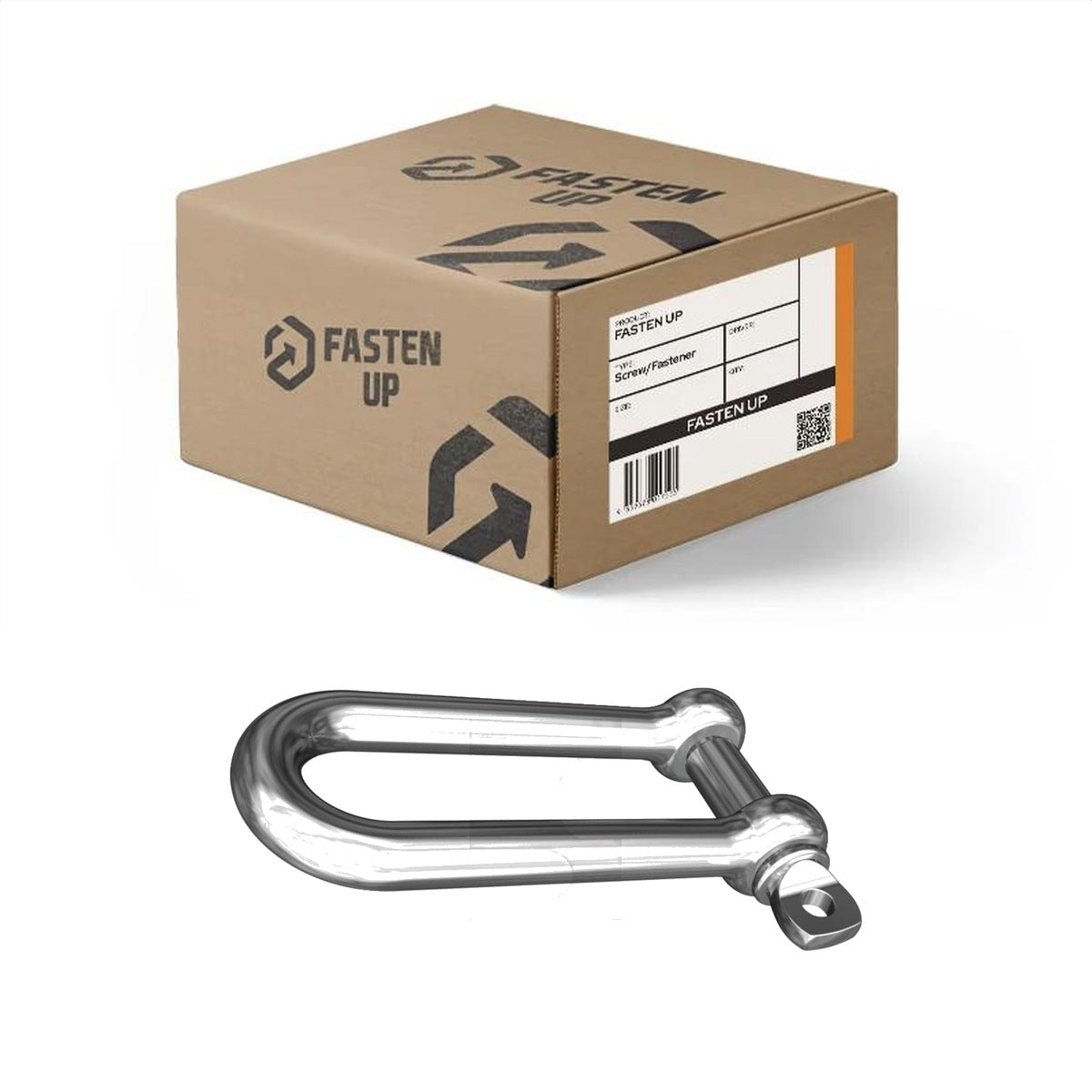 316 Long D Shackle M6 x 48 - Box 10