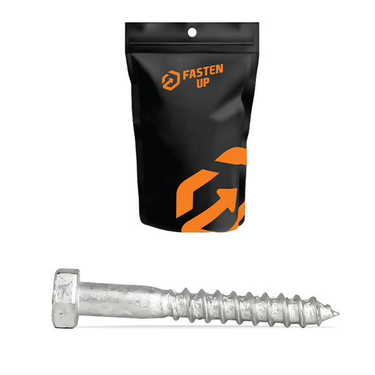 M12 x 200mm Coach Screws GAL - Pack 5