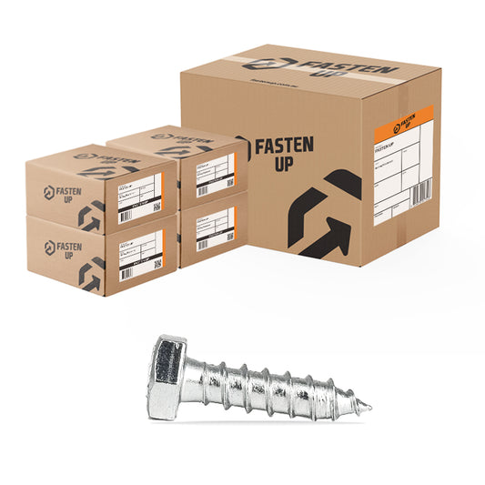 M6 x 30mm Coach Screws Zinc Plated - Carton 200