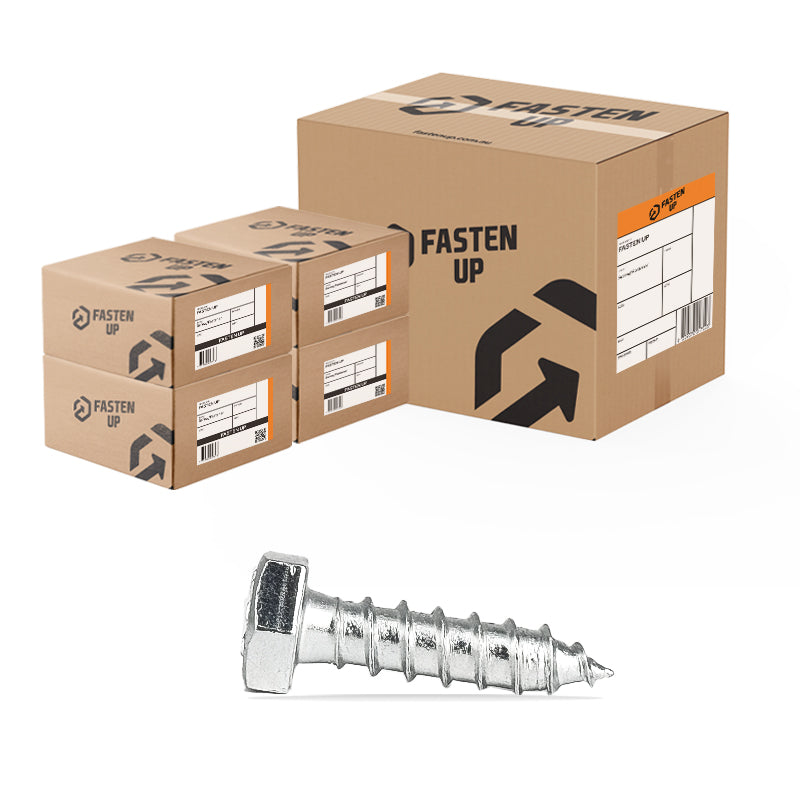 M6 x 30mm Coach Screws 316 Stainless - Carton 400