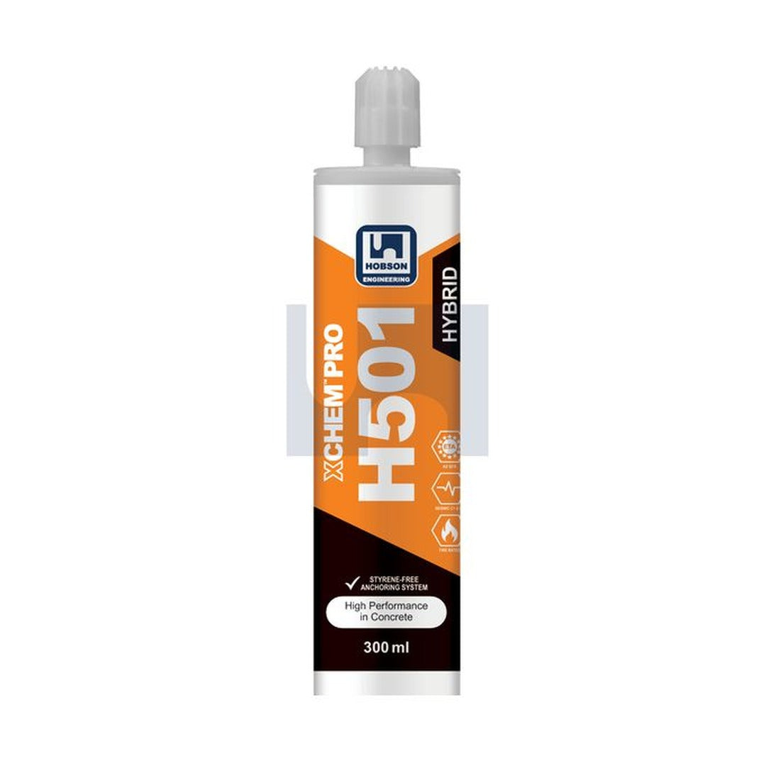Chemical Anchor Cartridge H501 Hybrid Resin: 300ML - Concrete & Masonry Anchoring Adhesive