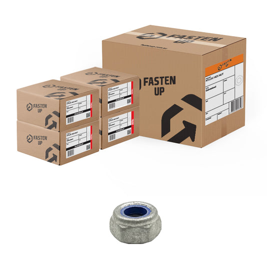 M10 Nylock Nuts Grade 8 Galvanised Carton 800