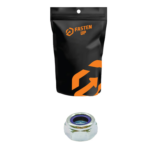 M12 Nylock Nuts Grade 8 Zinc Plated Pack of 50