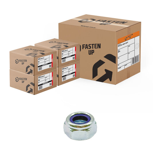 M16 Nylock Nuts Grade 8 Zinc Plated Carton 400
