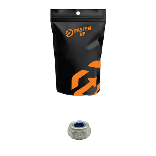 M8 Nylock Nuts Grade 8 Galvanised Pack of 50