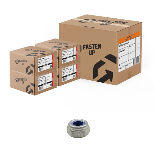 M8 Nylock Nuts Grade 8 Galvanised Carton 800
