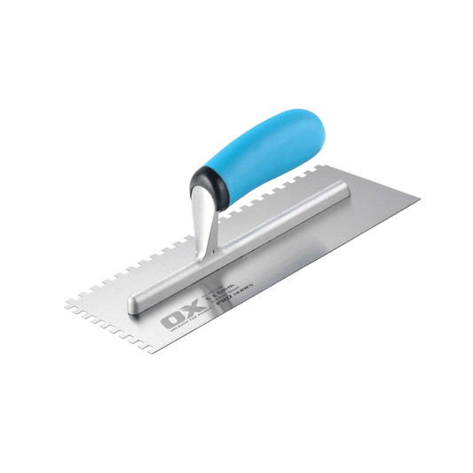 OX Pro Carbon Steel Notch Trowel – 6mm