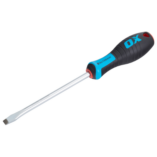 OX Pro Flared Flat Head Screwdriver 150×8mm