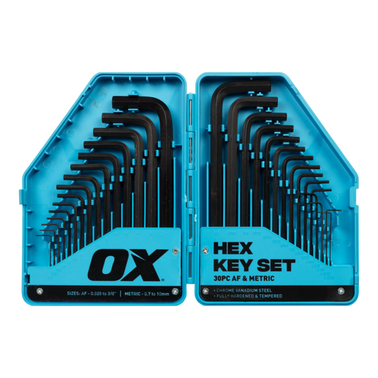 OX Trade Hex Allen Key 30pc Set