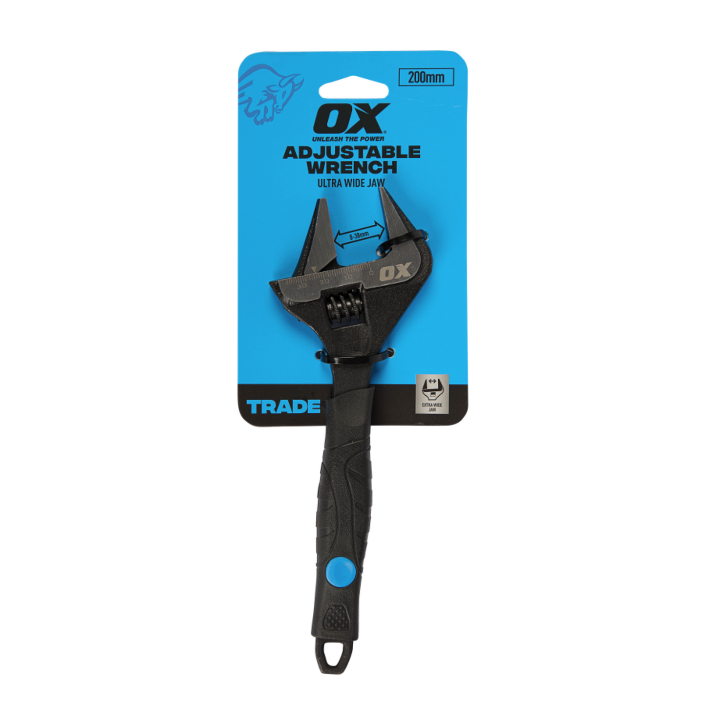 OX Trade Ultra Wide Jaw Adjustable Wrench – 8-Inch