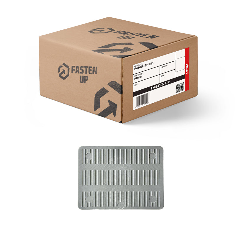 Plastic Packing Shims - Panel Shim Half - 75 x 15mm - Grey - Pack 40