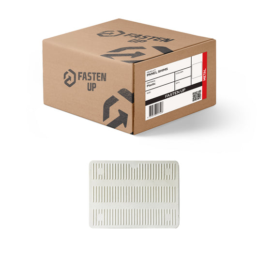 Plastic Packing Shims - Panel Shim Half - 75 x 20mm - White - Pack 30