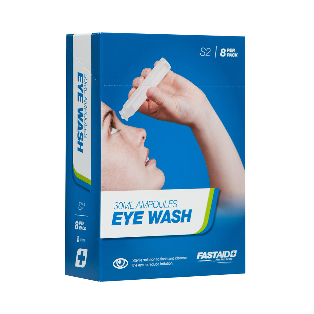 FastAid Eye Wash, 30ml Ampoules, 8pk