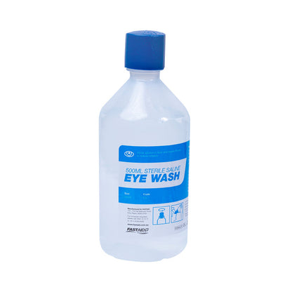 FastAid Eye Wash Solution, 500ml Bottle With Wall Bracket