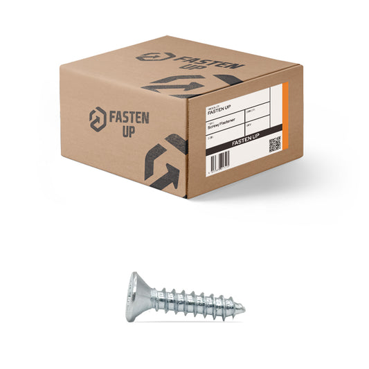12g x 51mm (2") Self Tapping Screws CSK Zinc - Box 500