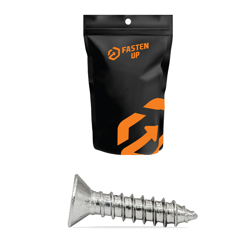 6g x 25mm (1") Self Tapping Screws CSK 304 - Pack 100