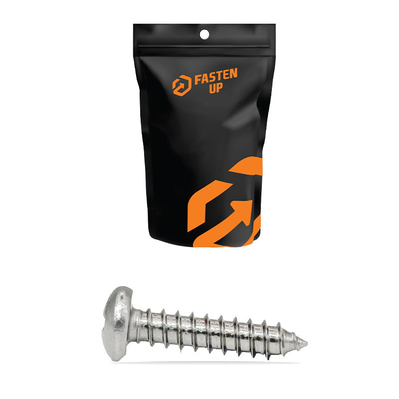 6g x 13mm (1/2") Self Tapping Screws Pan 304 - Pack 100