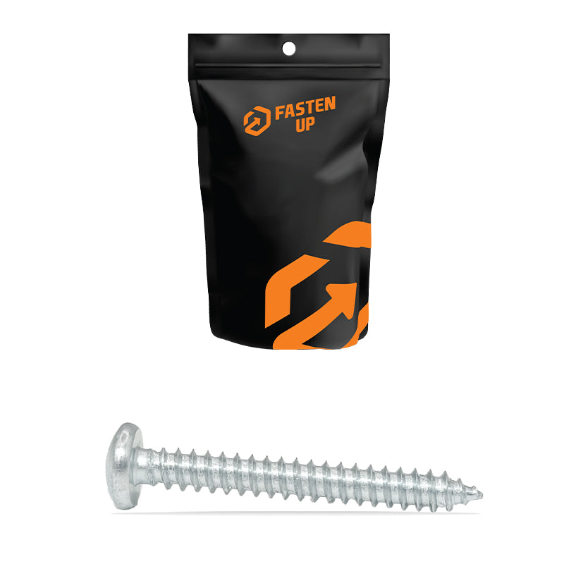4g x 9.5mm (3/8") Self Tapping Screws Pan Zinc - Pack 100