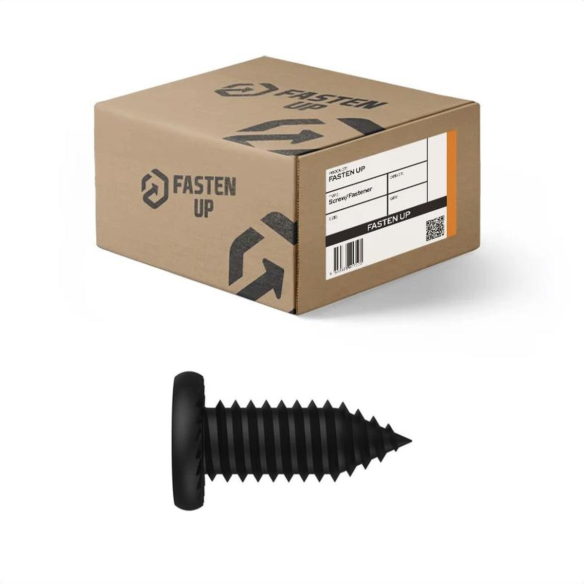 M6.2 x 16mm serrated flat head framing screw, E-coat black, box of 1000