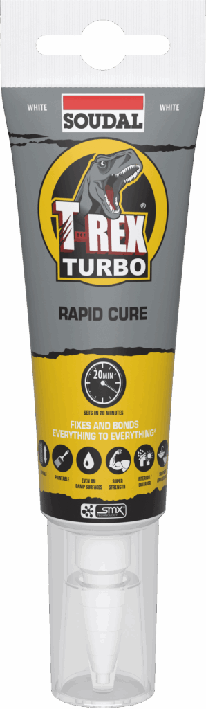 Soudal T-Rex Power Turbo Adhesive Seal Bright White 125ml