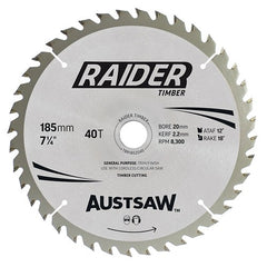 Raider Timber Blade 185mm x 20/16 Bore x 40 T
