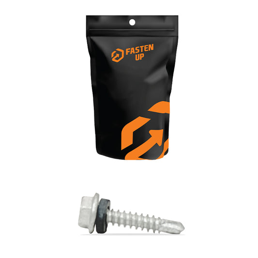 14G x 22mm Metal Roofing Tek Screws - Pack 50