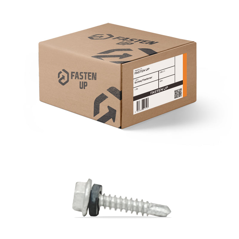 12G x 45mm Metal Roofing Tek Screws - Box 500