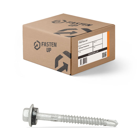 14G x 65mm Metal Roofing Tek Screws Scratchguard - Box 500