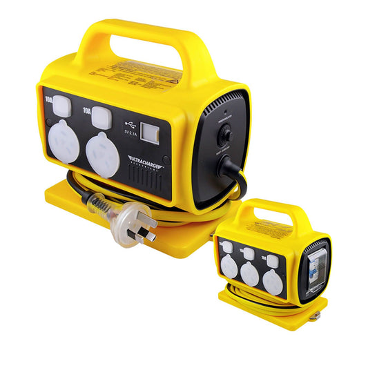 Ultracharge™ RCD Portable Safety Power Block - 5 x 10A Sockets