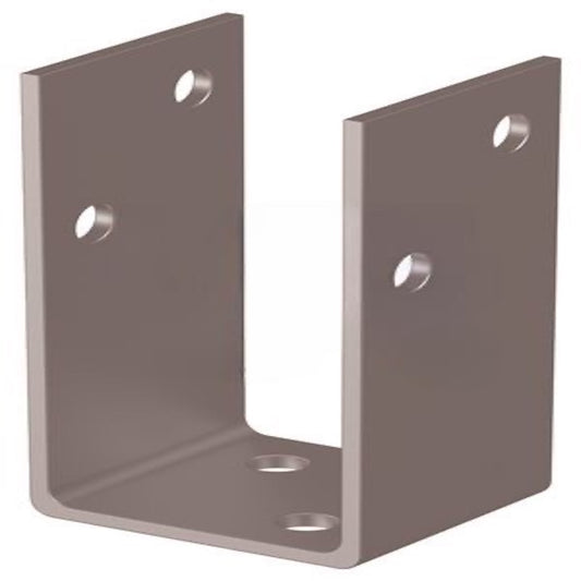 U Shape Post Support M12 x 75mm x 165mm GAL - Single