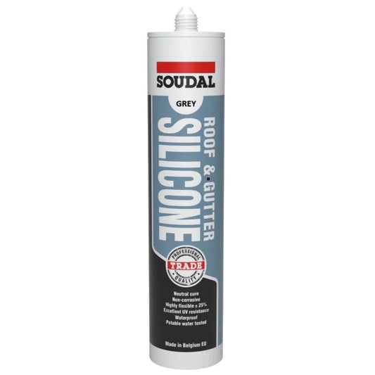 Soudal Trade Roof and Gutter Silicone Grey 300ml