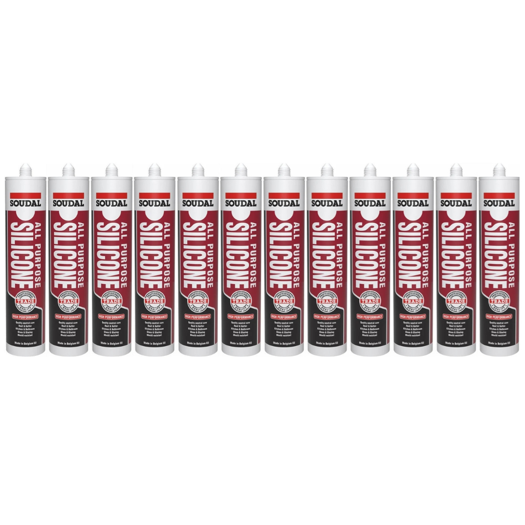 Soudal Trade All Purpose Silicone Ivory Classic Cream 300ml - 12 Pack