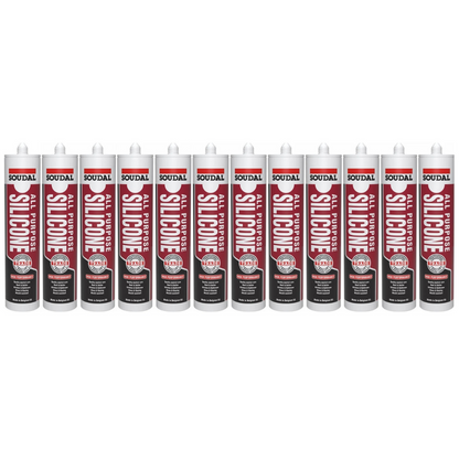 Soudal Trade All Purpose Silicone Ivory Classic Cream 300ml - 12 Pack