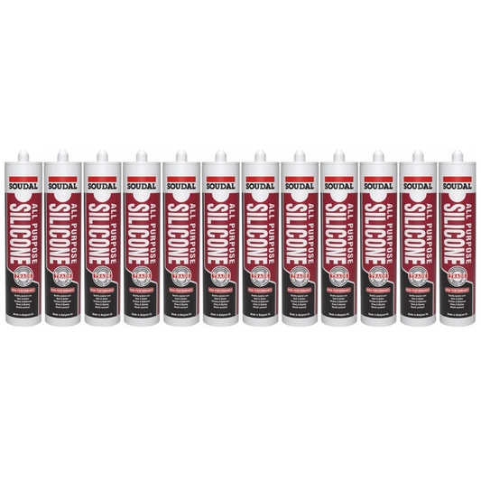 Soudal Trade All Purpose Silicon Dark Grey Windspray 300ml - 12 Pack