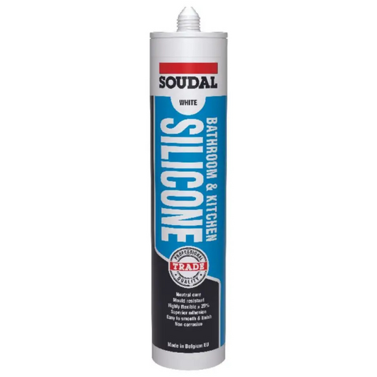 Soudal Trade Bathroom and Kitchen Silicone White 300ml