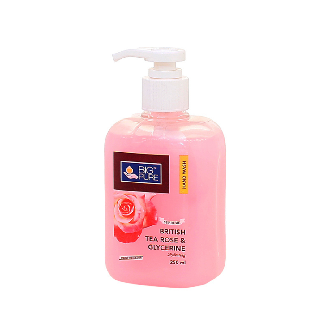 Big Pure Liquid Hand Wash Soap British Tea Rose & Glycerine 250ml