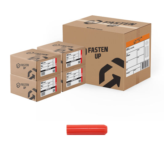 Wall Plugs Plastic Red 25 mm Box 500